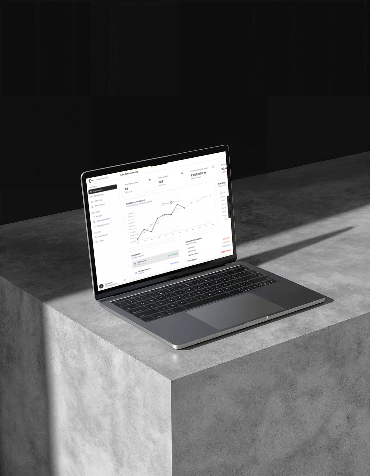 Clave investorportal på laptop